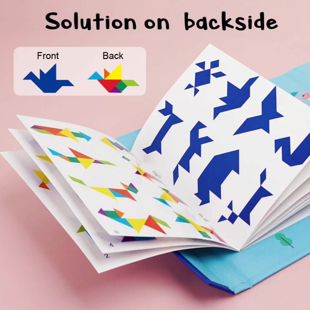 Wooden Tangram Puzzle Geometric Shape