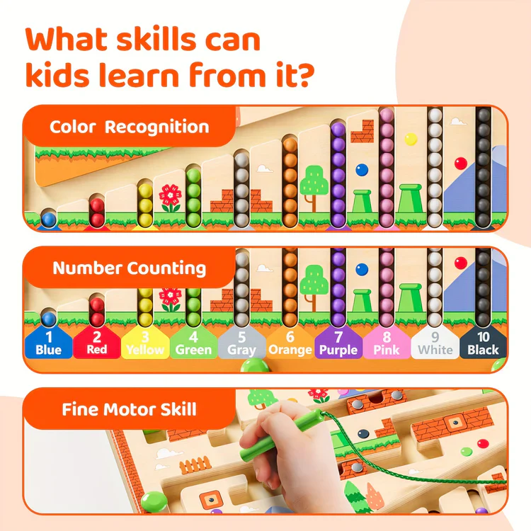 Magnetic Color & Number Maze