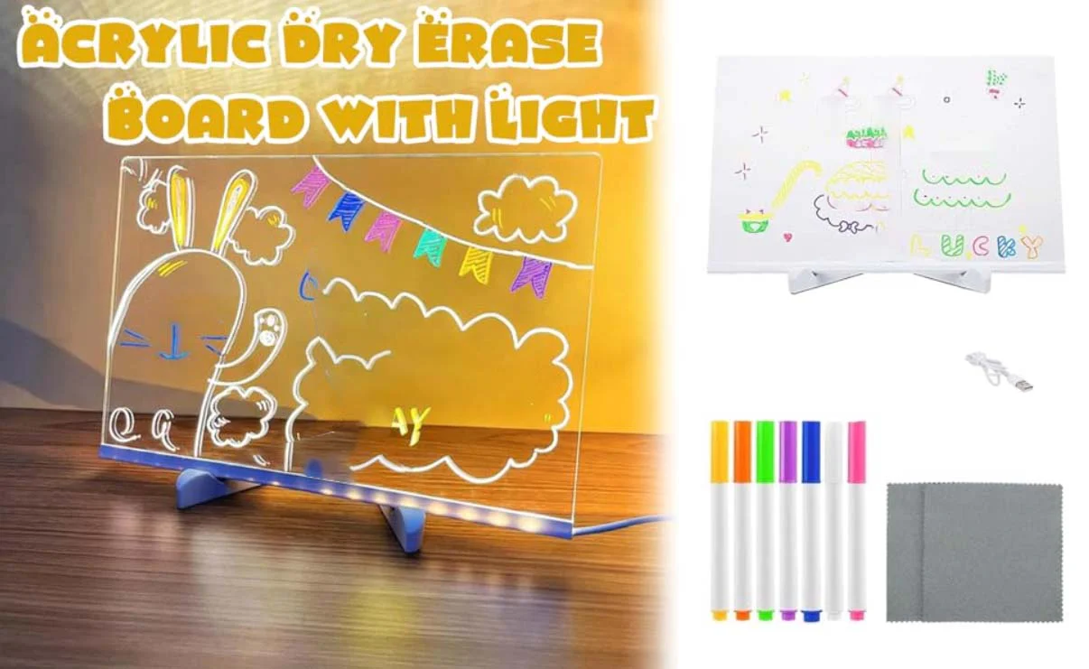 LED Glow Drawing Board for Kids